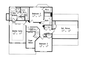 Floor Plan - Upper Floor for Country House Plan #927-210 - 3 bed, 2.5 bath