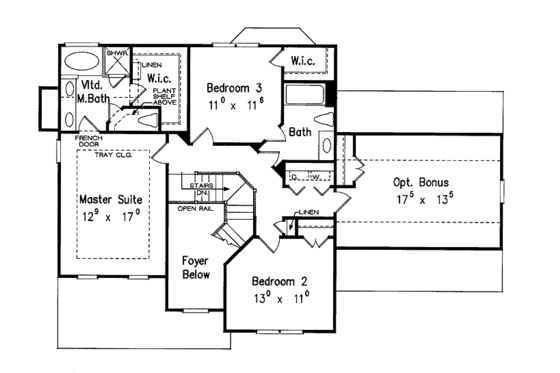 Floor Plan - Upper Floor for Country House Plan #927-210 - 3 bed, 2.5 bath