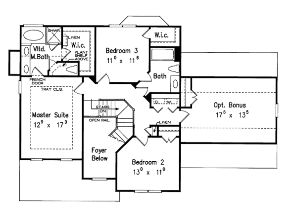 Home Plan - Country Floor Plan - Upper Floor Plan #927-210