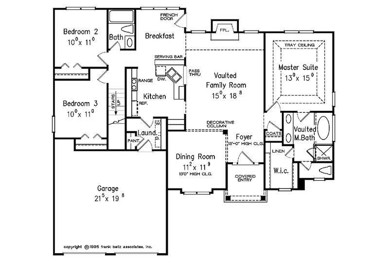 Home Plan - Floor Plan - Main Floor for Mediterranean House Plan #927-144 - 3 bed, 2 bath