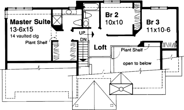 Architectural House Design - Craftsman Floor Plan - Upper Floor Plan #320-506