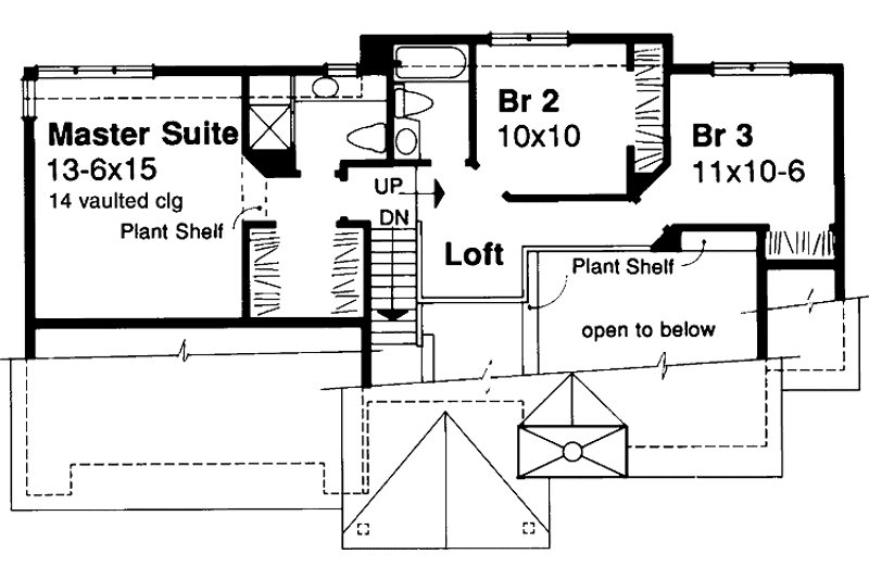 Dream House Plan - Floor Plan - Upper Floor for Craftsman House Plan #320-506 - 3 bed, 2.5 bath