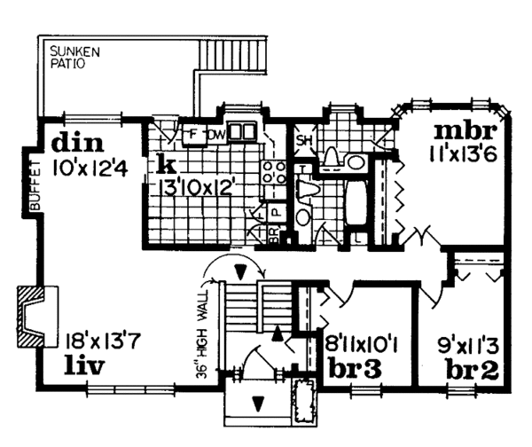 House Design - Colonial Floor Plan - Upper Floor Plan #47-716