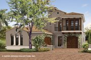 Mediterranean Style House Plan - 4 Beds 4.5 Baths 3882 Sq/Ft Plan #930-489 