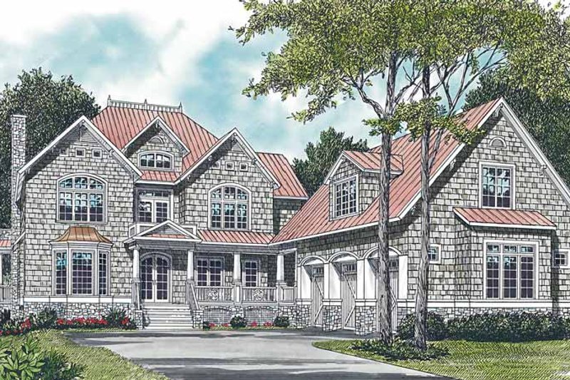 Architectural House Design - Craftsman Exterior - Front Elevation Plan #453-257