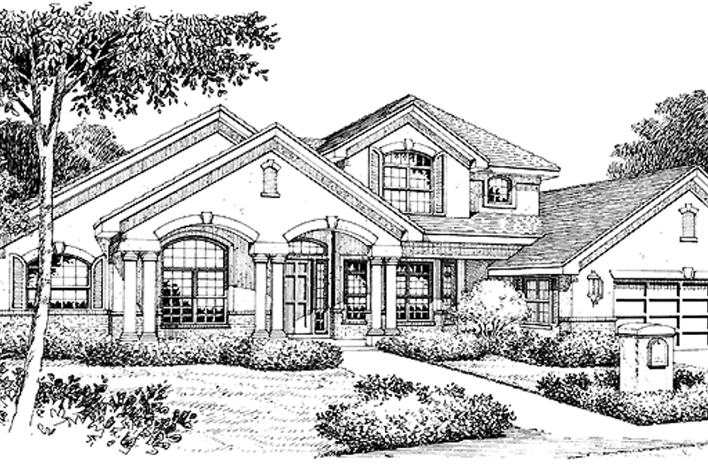 Home Plan - Mediterranean Exterior - Front Elevation Plan #417-694