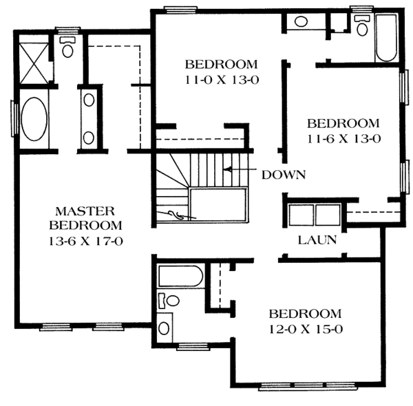 House Plan Design - Victorian Floor Plan - Upper Floor Plan #1014-27