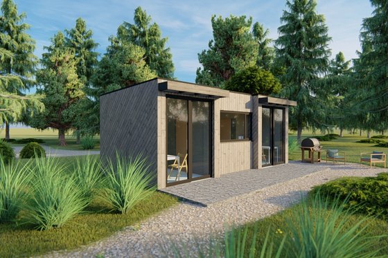 Exterior - Other Elevation 3 for Modern House Plan #549-32 - 2 bed, 1 bath