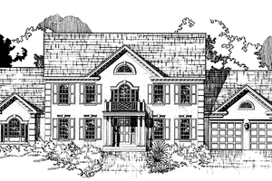 House Plan Design - Exterior - Front Elevation for Colonial House Plan #953-75 - 5 bed, 3.5 bath
