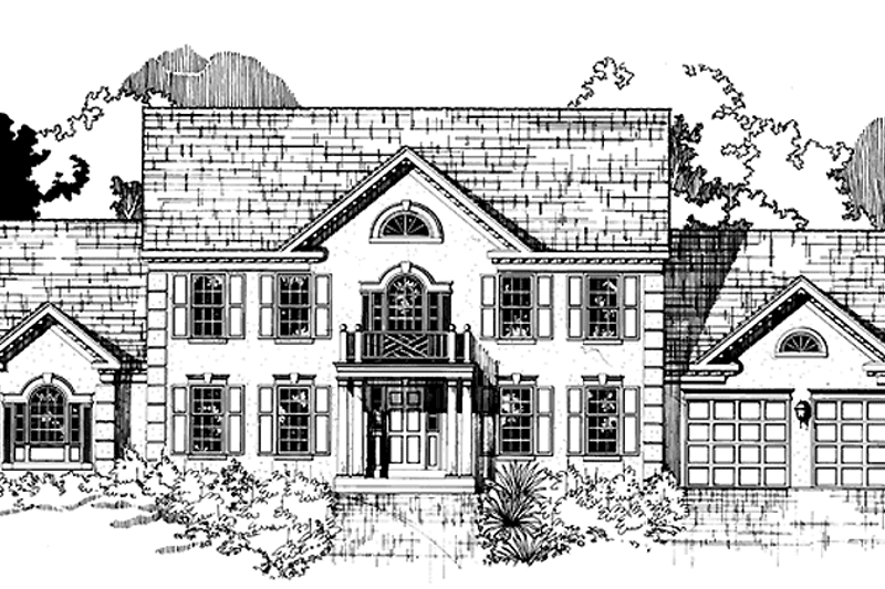 Home Plan - Colonial Exterior - Front Elevation Plan #953-75