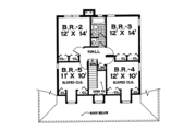Colonial Style House Plan - 5 Beds 2.5 Baths 2540 Sq/Ft Plan #3-257 