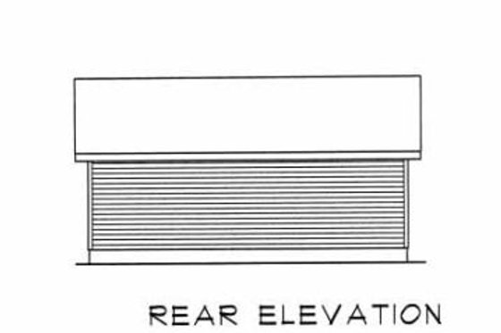 Exterior - Rear Elevation for Cottage House Plan #22-121 - 1 bed, 1 bath