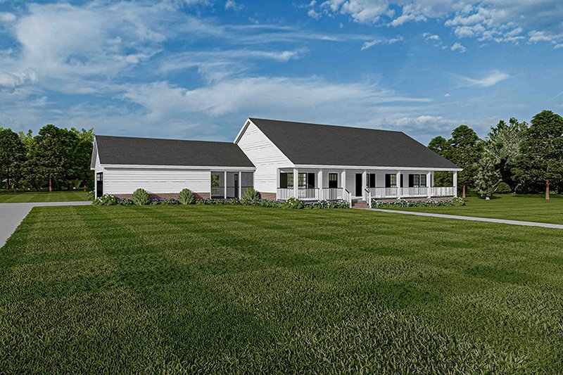 House Plan Design - Exterior - Other Elevation for Ranch House Plan #17-2142 - 3 bed, 2 bath