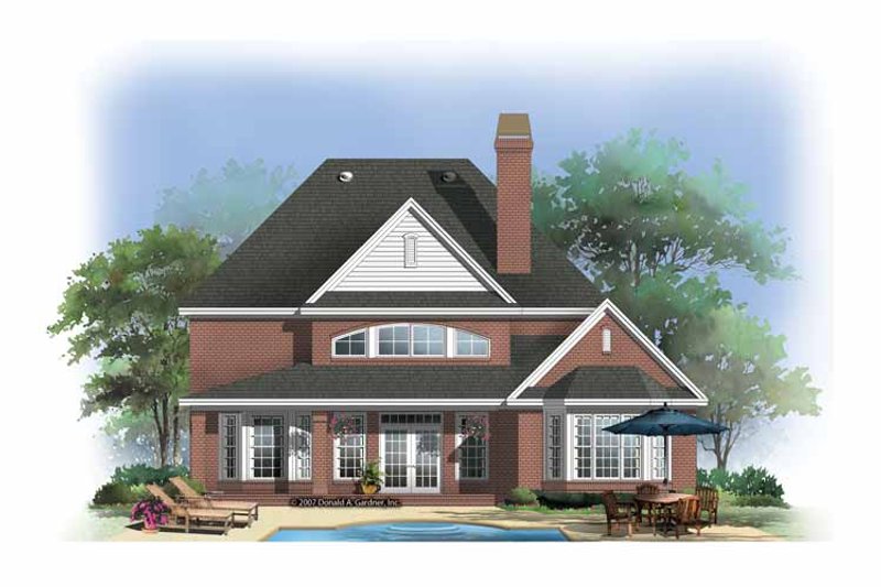 Home Plan - Exterior - Rear Elevation 1 for Traditional House Plan #929-840 - 5 bed, 4 bath
