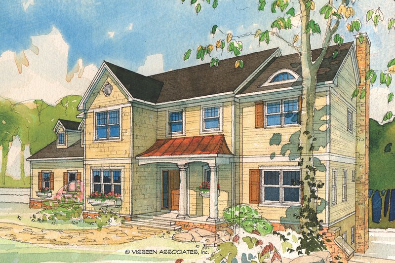 Dream House Plan - Exterior - Front Elevation 3 for Traditional House Plan #928-46 - 4 bed, 3.5 bath