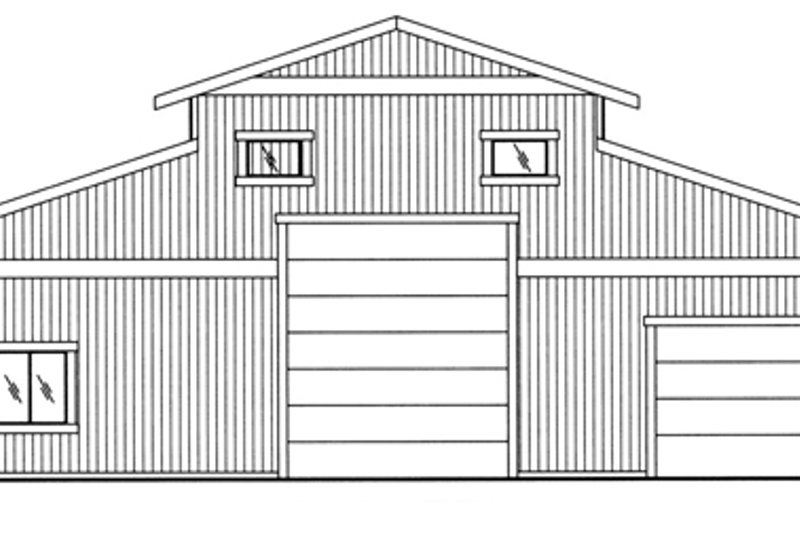 Home Plan - Exterior - Front Elevation 4 for Contemporary House Plan #117-846, 0 bath