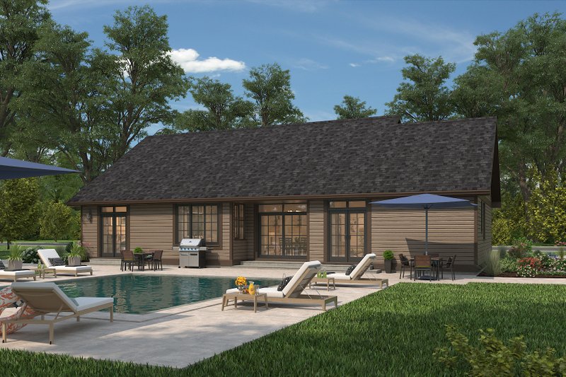 Home Plan - Exterior - Rear Elevation 2 for Country House Plan #427-10 - 3 bed, 2.5 bath