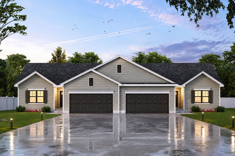 Exterior - Front Elevation 2 for Traditional House Plan #20-2500 - 3 bed, 2 bath