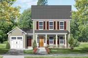 Colonial Style House Plan - 3 Beds 2.5 Baths 1536 Sq/Ft Plan #1053-63 Exterior 