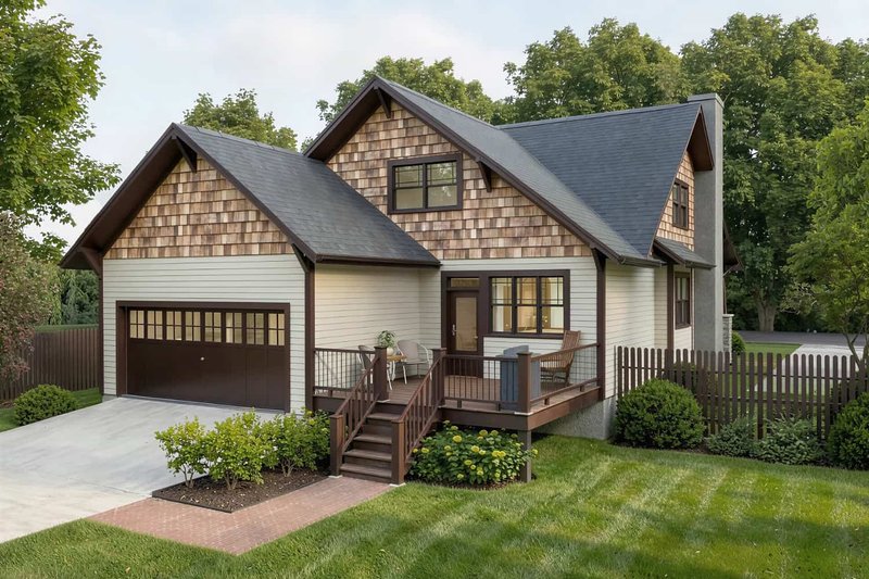 House Design - Exterior - Rear Elevation for Craftsman House Plan #79-361 - 4 bed, 2.5 bath