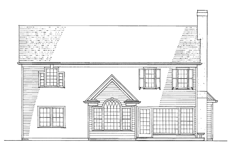 Home Plan - Exterior - Rear Elevation for Country House Plan #137-302 - 3 bed, 2.5 bath