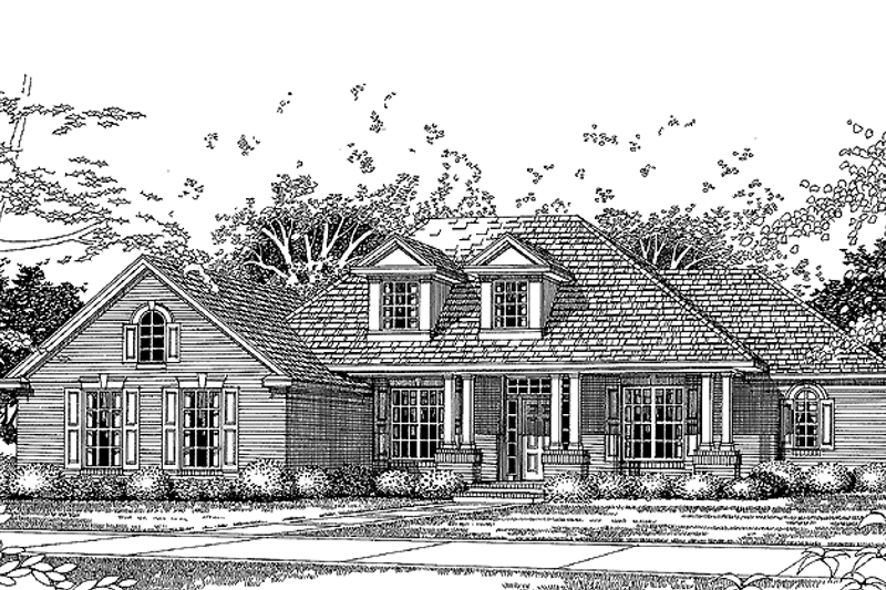 Architectural House Design - Country Exterior - Front Elevation Plan #472-64