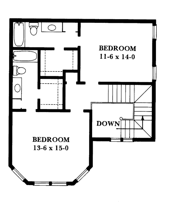 House Design - Victorian Floor Plan - Upper Floor Plan #1047-30