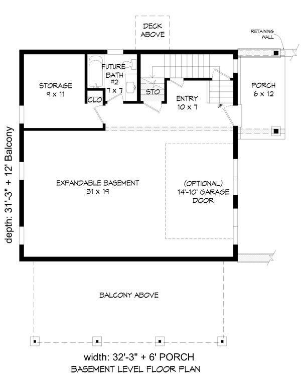 Home Plan - Country Floor Plan - Lower Floor Plan #932-380