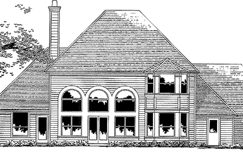 Dream House Plan - Exterior - Rear Elevation for Traditional House Plan #472-170 - 3 bed, 2.5 bath
