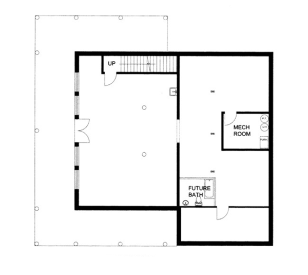 House Plan Design - Log Floor Plan - Lower Floor Plan #117-826