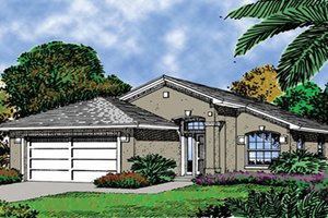 House Design - Mediterranean Exterior - Front Elevation Plan #417-675