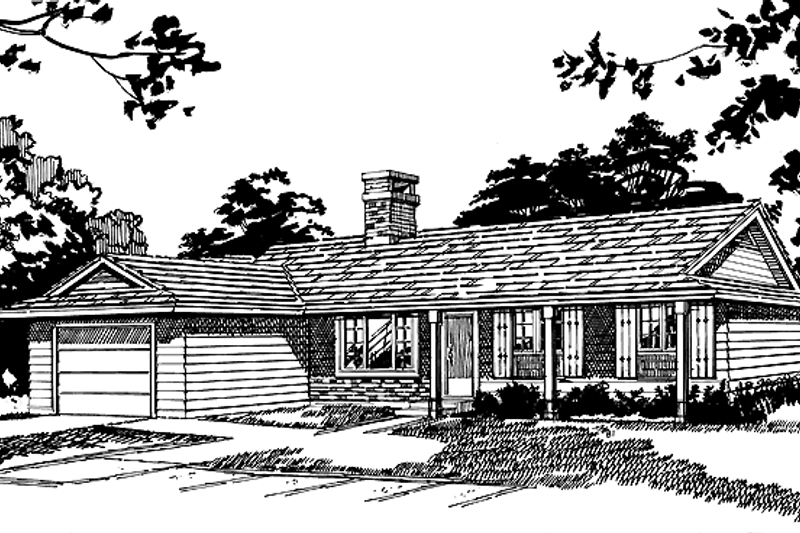 House Design - Country Exterior - Front Elevation Plan #47-1042