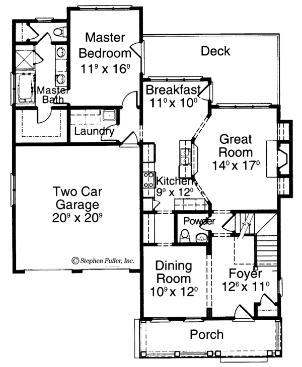 House Design - Colonial Floor Plan - Main Floor Plan #429-236