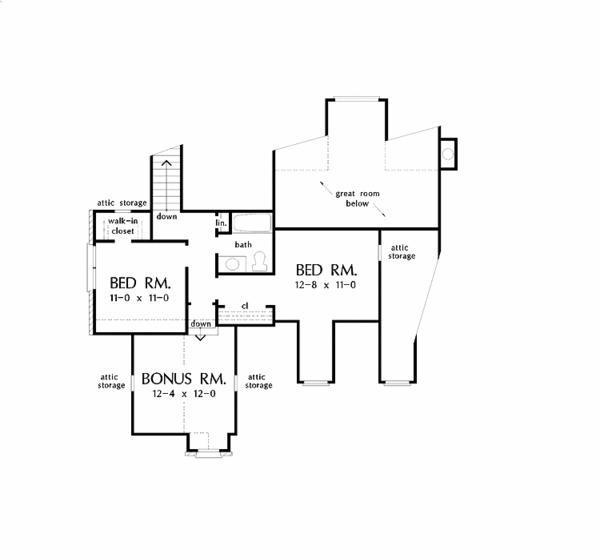 House Design - Country Floor Plan - Upper Floor Plan #929-395