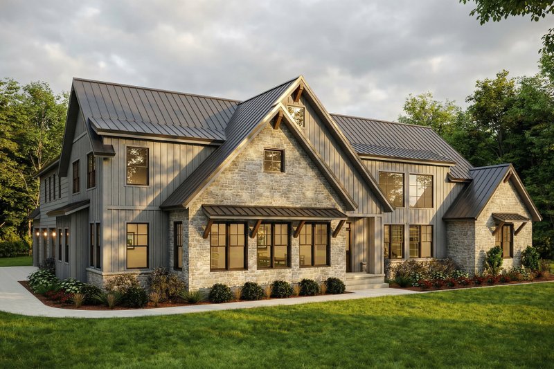 Craftsman Style House Plan - 3 Beds 3.5 Baths 4842 Sq/Ft Plan #1084-3 Exterior