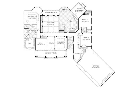 Floor Plan - Main Floor for Traditional House Plan #927-958 - 4 bed, 3.5 bath