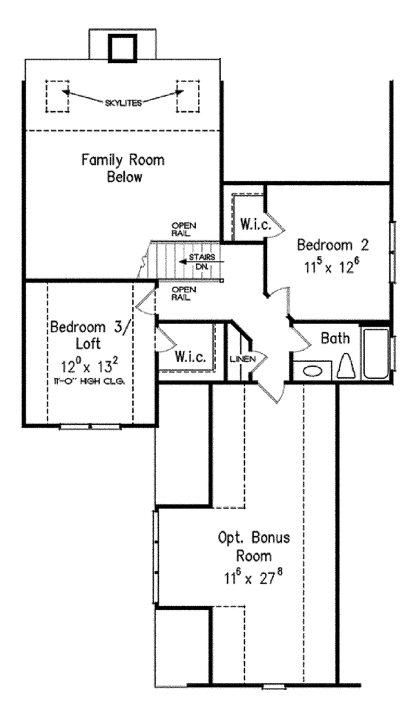 House Design - European Floor Plan - Upper Floor Plan #927-438
