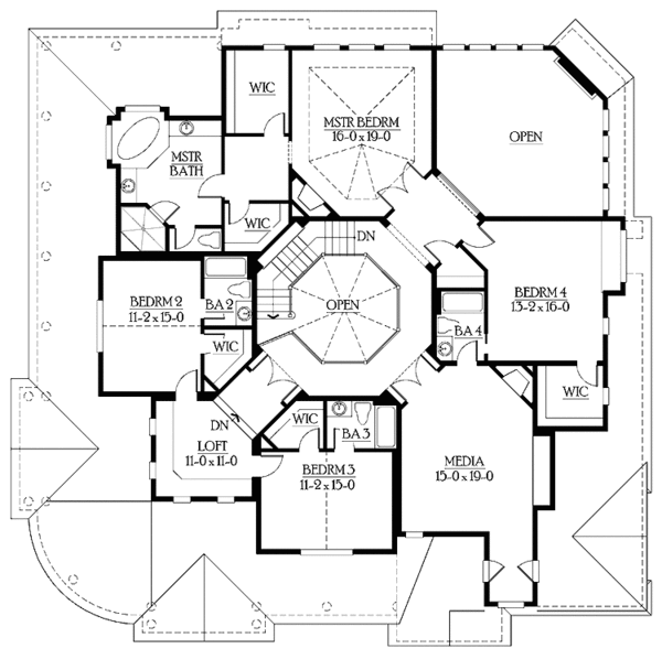 Dream House Plan - Country Floor Plan - Upper Floor Plan #132-352
