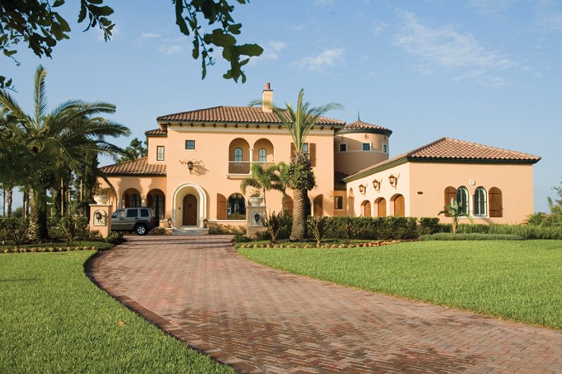 House Design - Exterior - Front Elevation 3 for Mediterranean House Plan #1058-12 - 4 bed, 4.5 bath