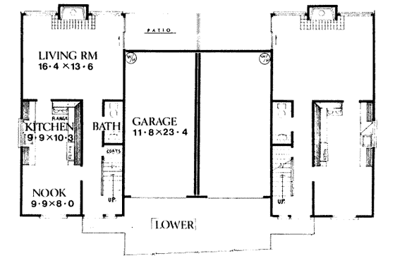 Floor Plan - Main Floor House Plan #303-225 - 2 bed, 1.5 bath