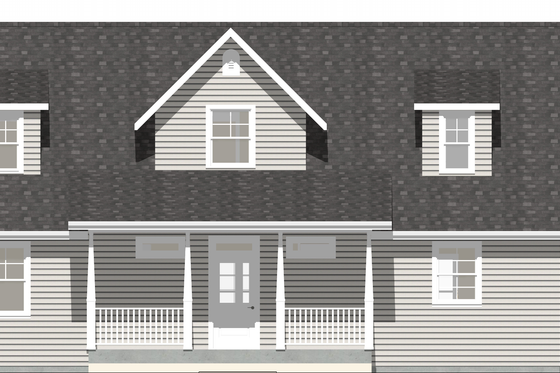 Exterior - Front Elevation for Farmhouse House Plan #1109-29 - 2 bed, 2 bath