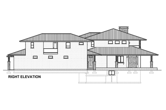 Exterior - Other Elevation 2 for Contemporary House Plan #126-285 - 4 bed, 3 bath