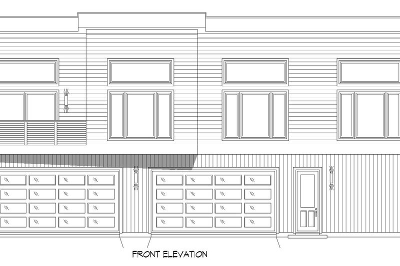 House Blueprint - Exterior - Front Elevation 3 for Contemporary House Plan #932-962 - 2 bed, 2 bath