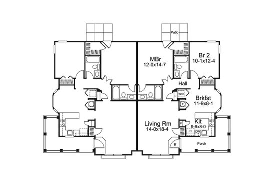 Floor Plan - Main Floor for Country House Plan #57-684 - 4 bed, 4 bath