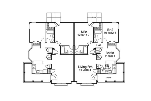 Architectural House Design - Country Floor Plan - Main Floor Plan #57-684