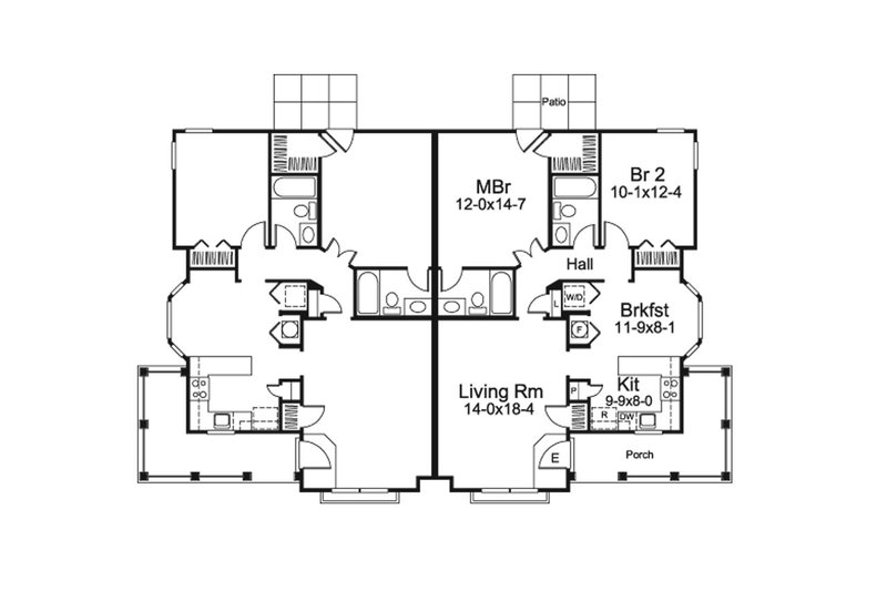 Home Plan - Floor Plan - Main Floor for Country House Plan #57-684 - 4 bed, 4 bath