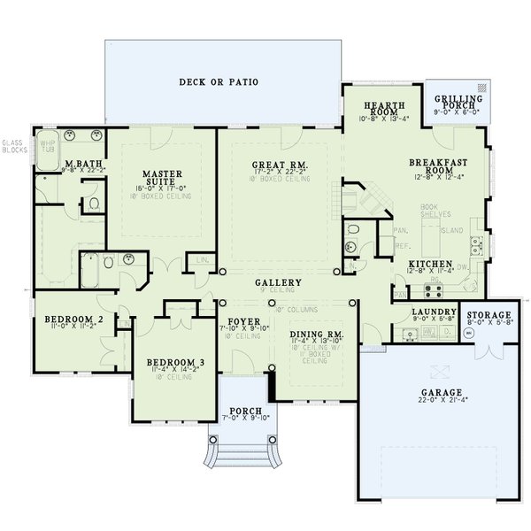 Home Plan - Ranch Floor Plan - Main Floor Plan #17-2686