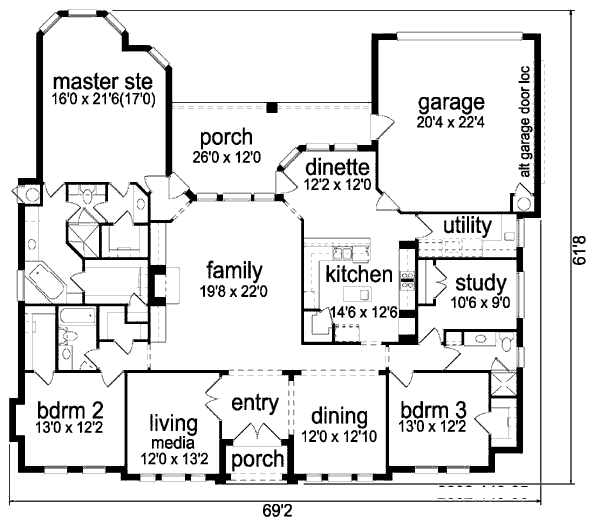 Traditional Floor Plan - Main Floor Plan #84-275