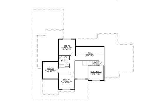 Floor Plan - Upper Floor for Country House Plan #1064-348 - 5 bed, 3.5 bath
