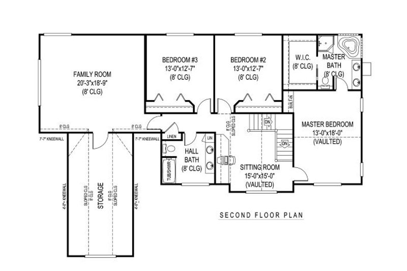 Home Plan - Floor Plan - Upper Floor for Farmhouse House Plan #11-229 - 4 bed, 2.5 bath